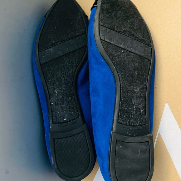 The Loft Royal Blue Flats w Pointed Black Toe Size 8 - Picture 2 of 2